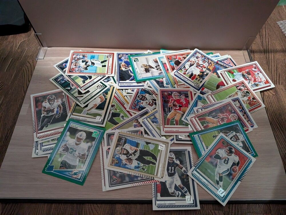 Assorted Football Card Lot 60 Cards Most Excellent Condition Or Better Avg $.7-2